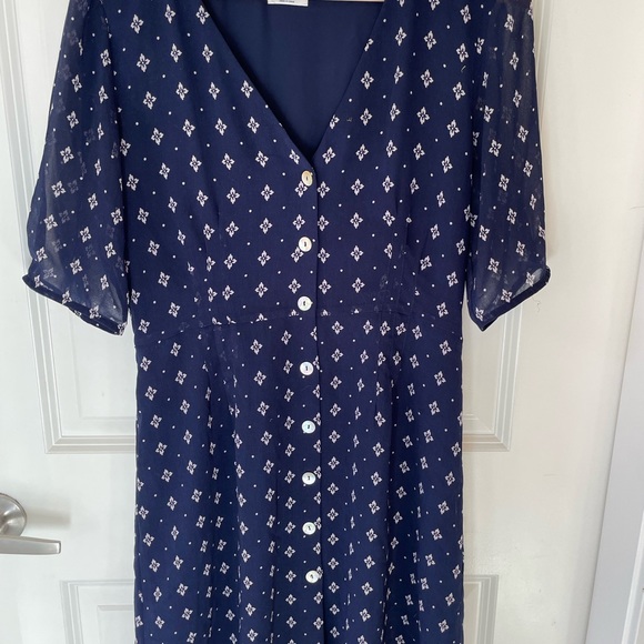 Wilfred | Button-Front | Short-Sleeve | A-line dress | classic Navy/Magnolia - Picture 4 of 8